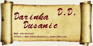 Darinka Dušanić vizit kartica